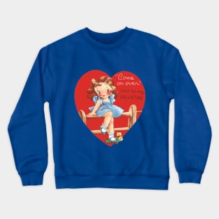 Retro Valentine's Day Heart Crewneck Sweatshirt